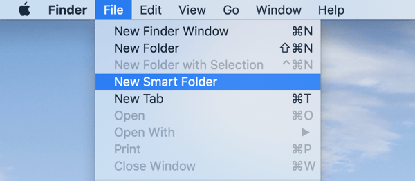 new smart folder